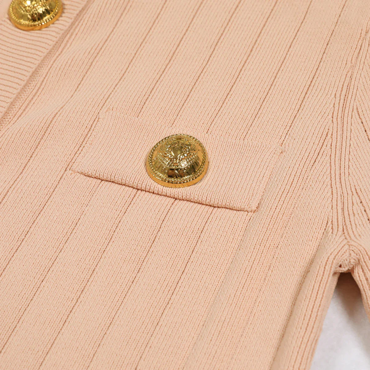 Stylish O-Neck Elastic Knit Cardigan