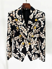 Redcurrant Button Blazer Suit