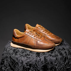 Vintage-Inspired Retro Leather Sneakers