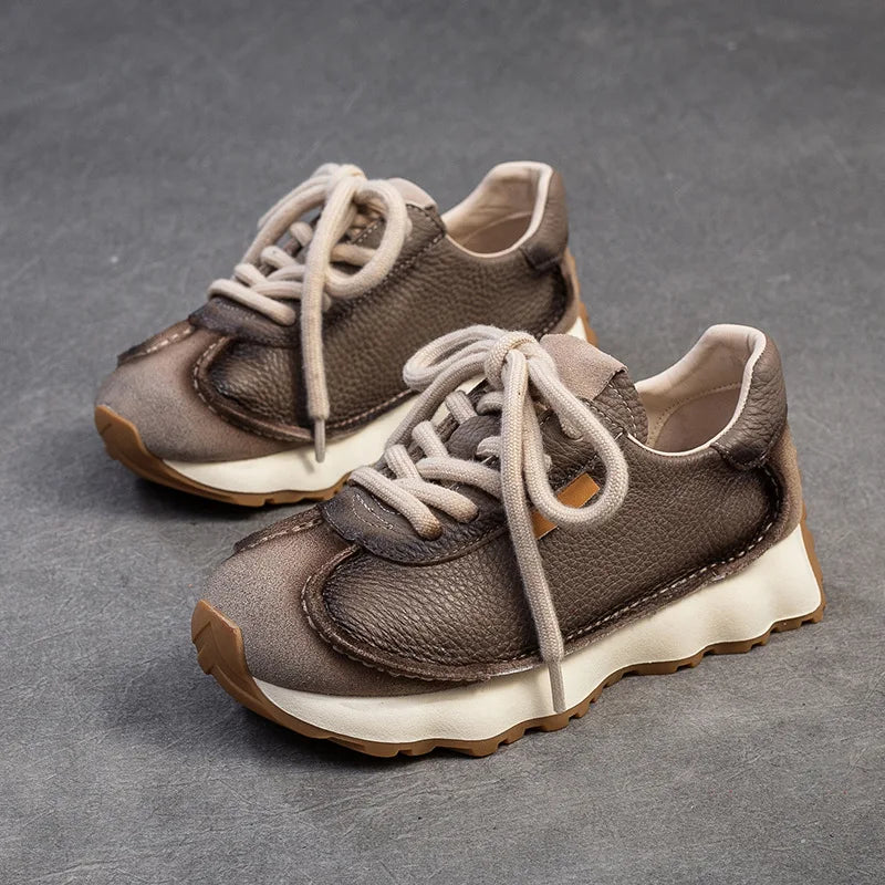 Chic Lace-Up Flat Sneakers