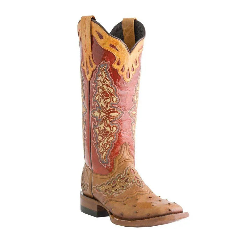 Western Embroider Knee High Boots