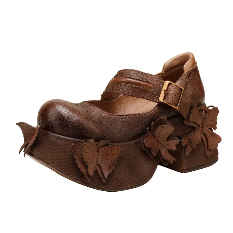 Round Spring Mary Jane Shoes