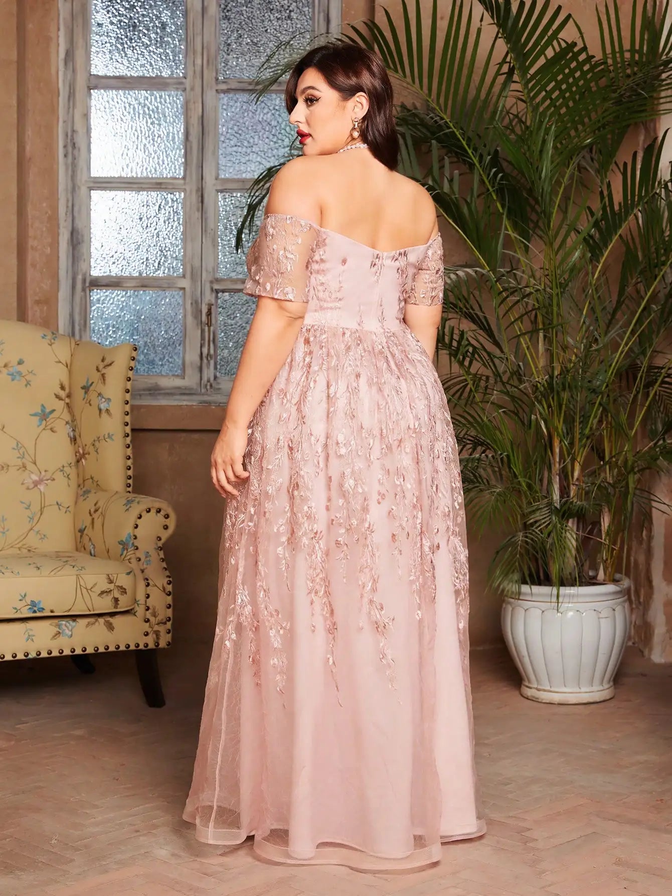Effortlessly Plus Size Romantic Fashion Gown