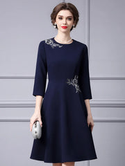 Three Quarter Sleeve Party Dress