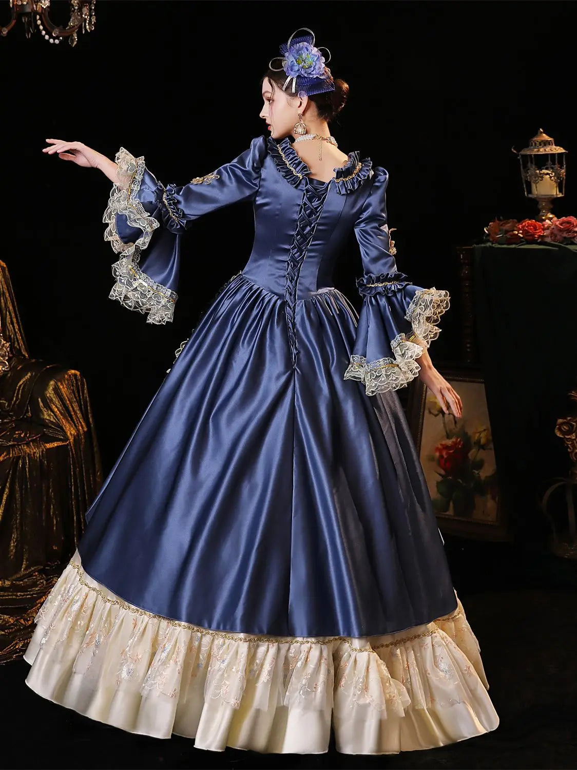 Shiny Beaded Regal Ball Gown