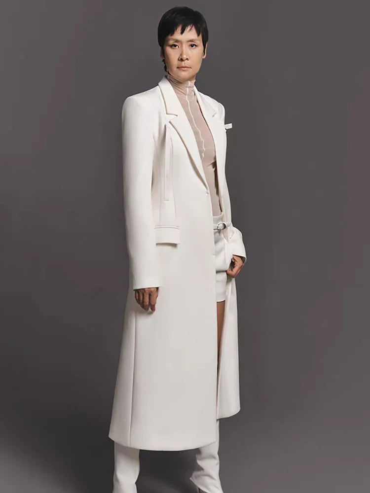 Sophisticated Notched Collar Trench Coat