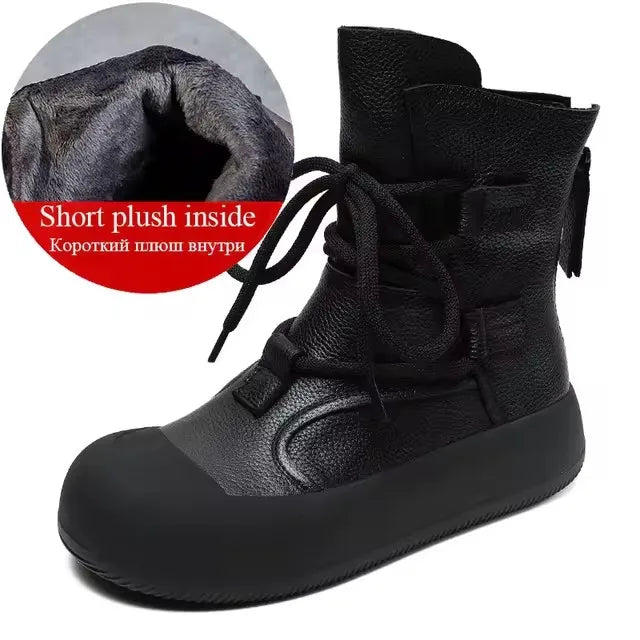 Trend Back Zipper Chunky Boots