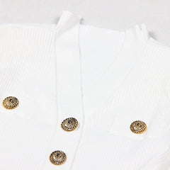 Versatile Short V-neck Cardigan