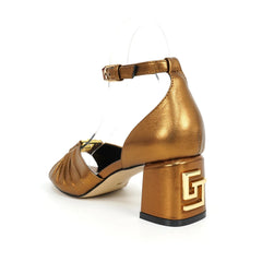 Luxury Open-Toed Square Heel Sandals