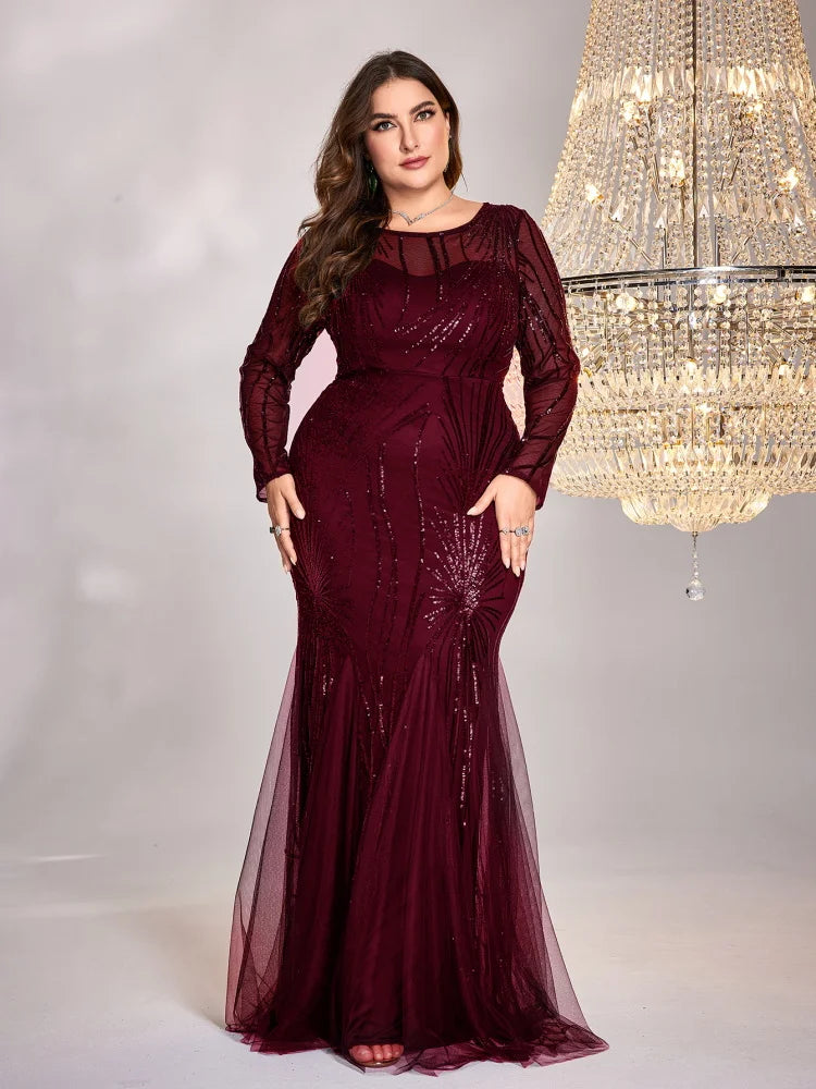 Romance In The Sequins Plus Size Women's Maxi Dress