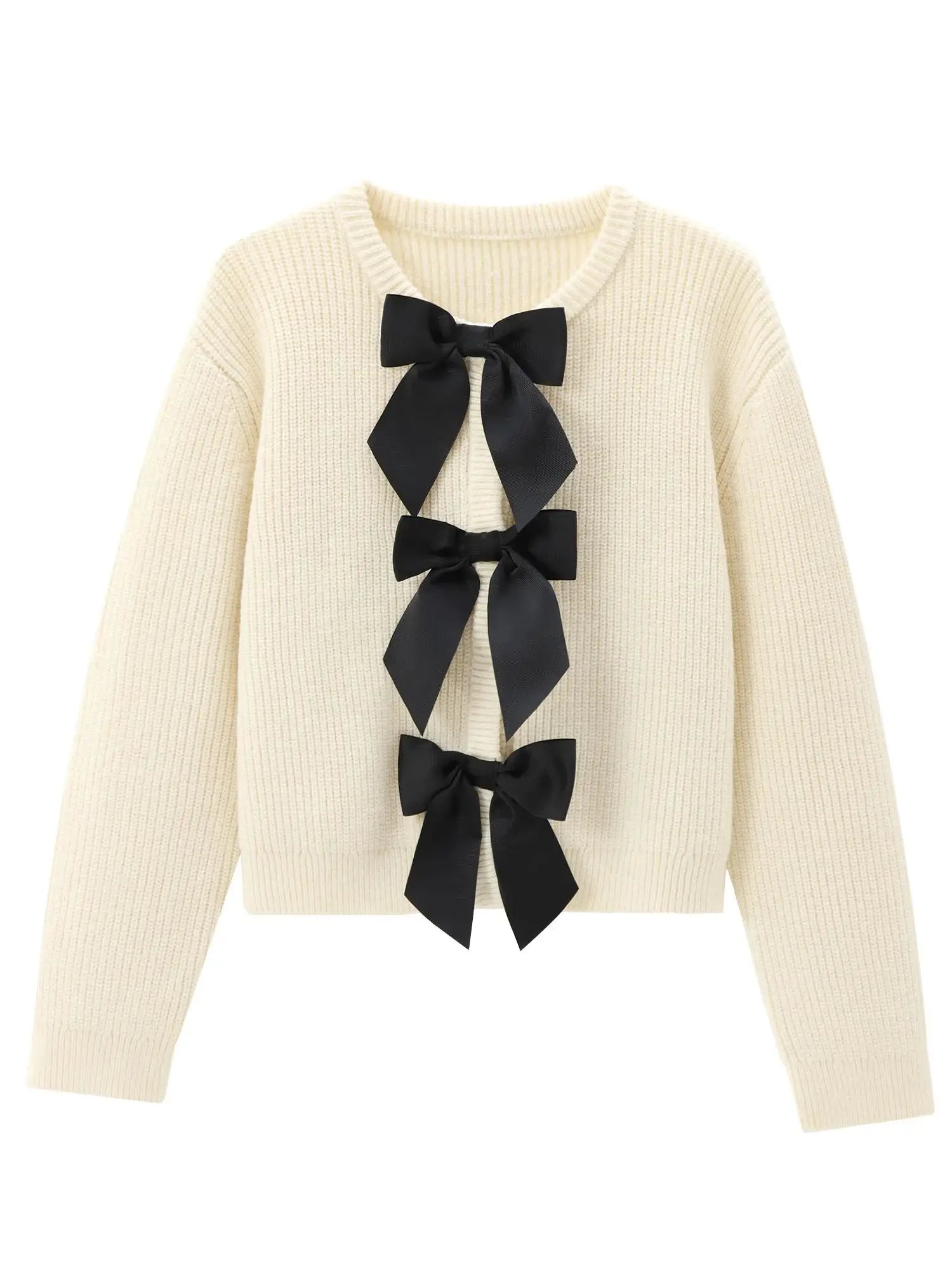 Vintage O-Neck Knitted Cardigan