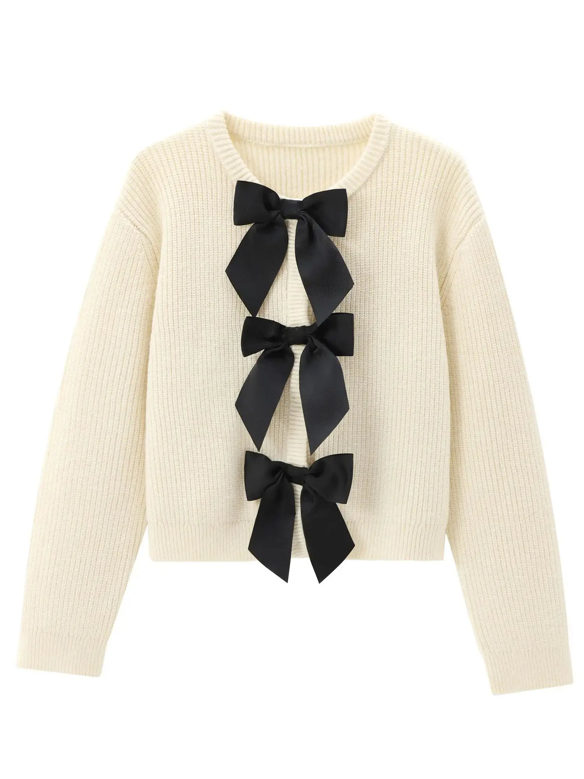 Vintage O-Neck Knitted Cardigan