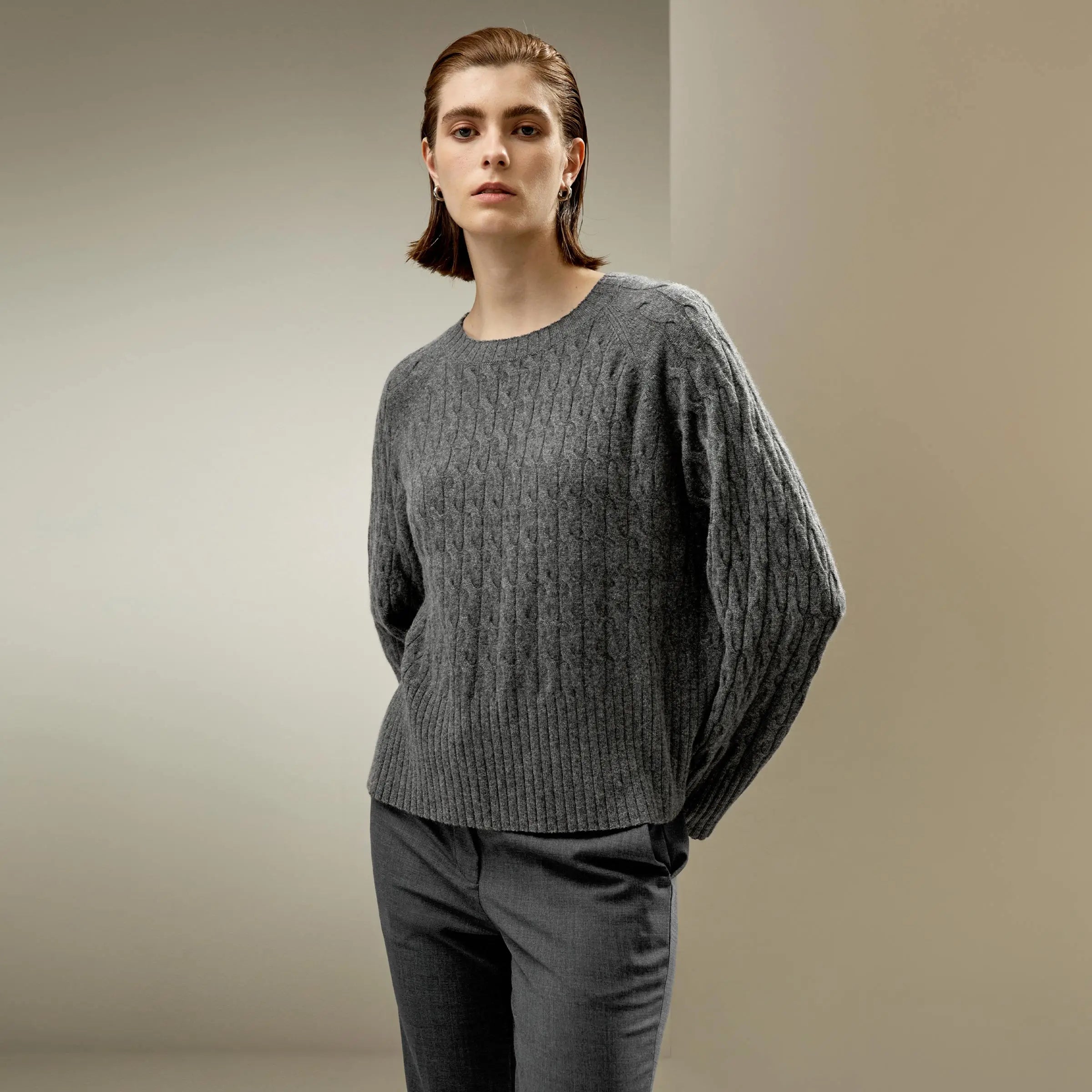 Crew-neck Oversized Cashmere Sweater
