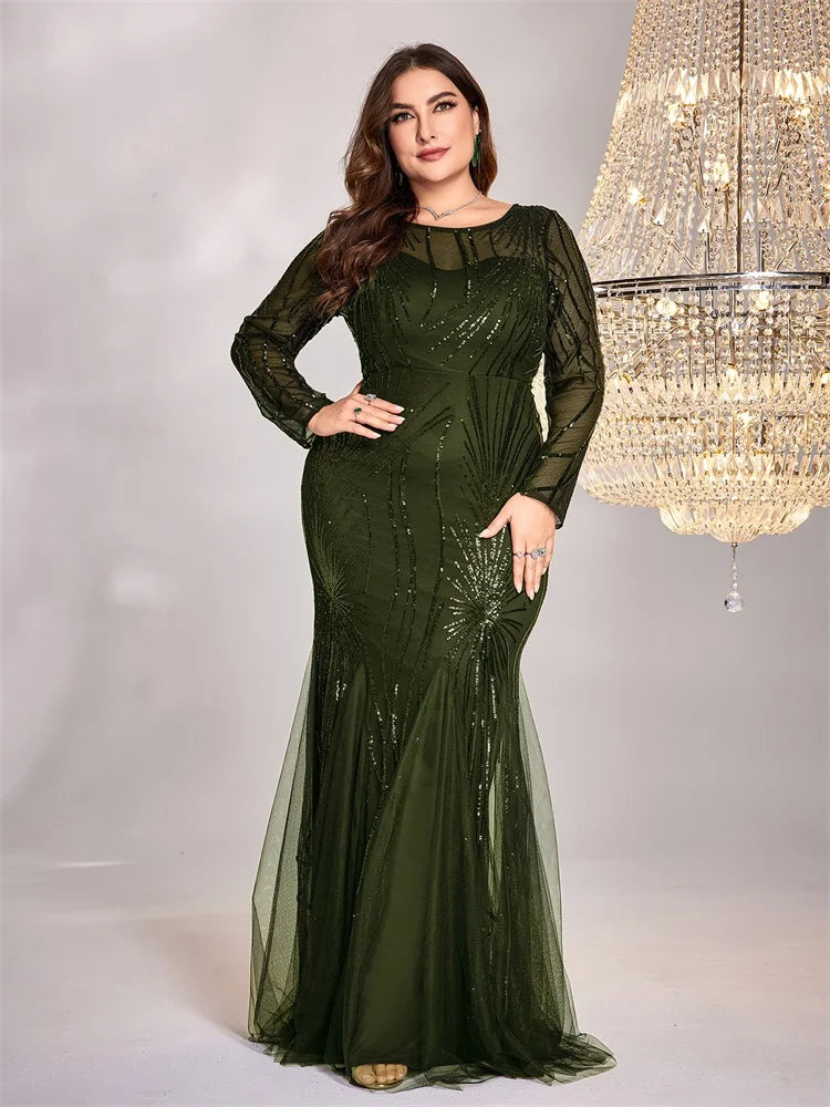 Romance In The Sequins Plus Size Women's Maxi Dress