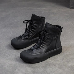 Thick Sole Motorcycle Ankle Boots