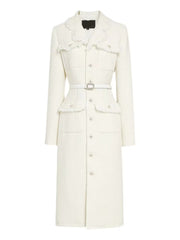 Lapel Tassel Burrs Woolen Coat