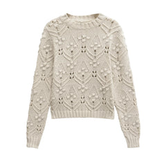 Hollow Out O-Neck Pullover Sweater