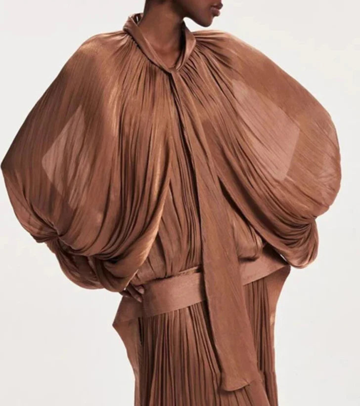Loose Lantern Sleeve Evening Party Dress