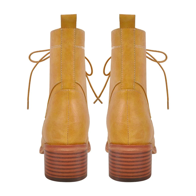 Stylish Round Toe Women's Ankle Boots