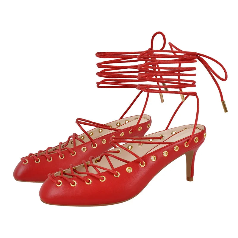 Elegant Closed-Toe Knitted Stiletto Heels