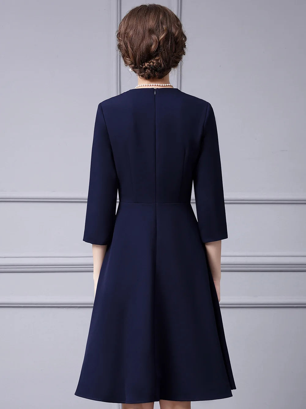 Three Quarter Sleeve Party Dress