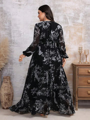 Random Floral Printed Party Dress
