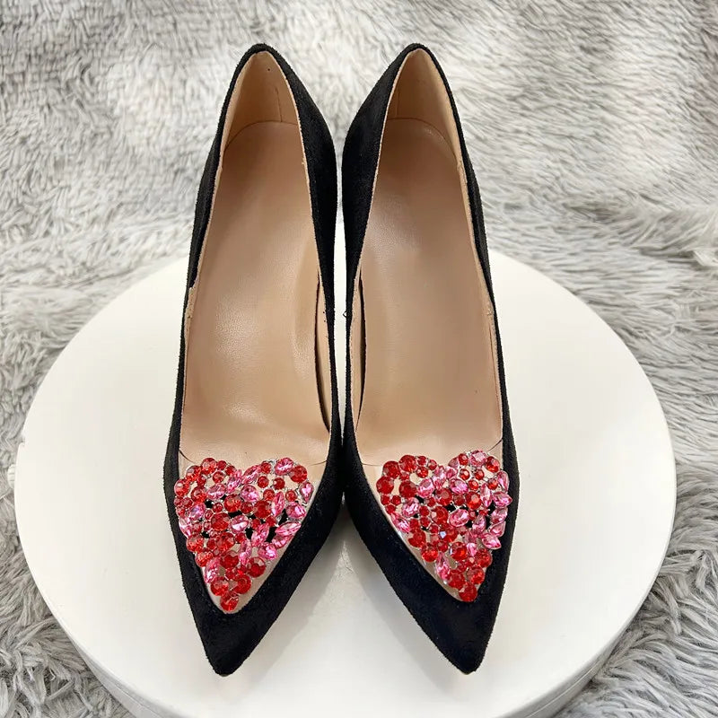 Diamond Buckle High Heels