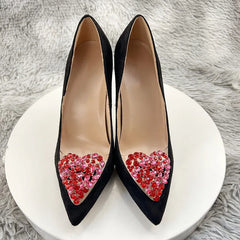 Diamond Buckle High Heels