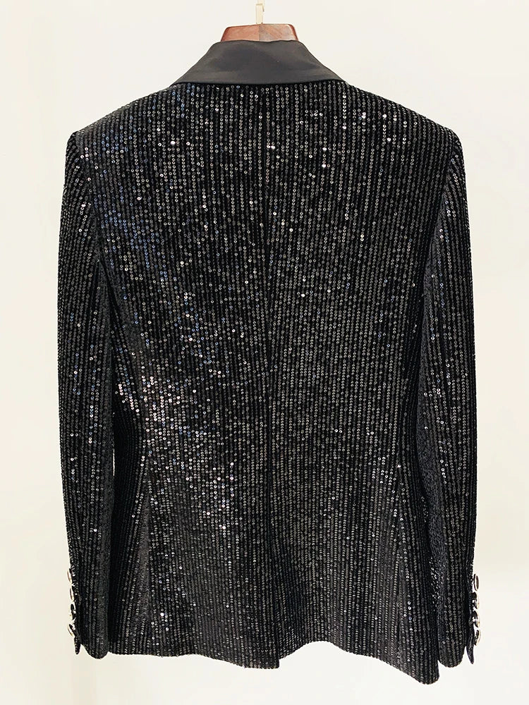 High Street Double Breasted Velvet Blazer