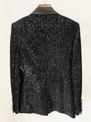 High Street Double Breasted Velvet Blazer