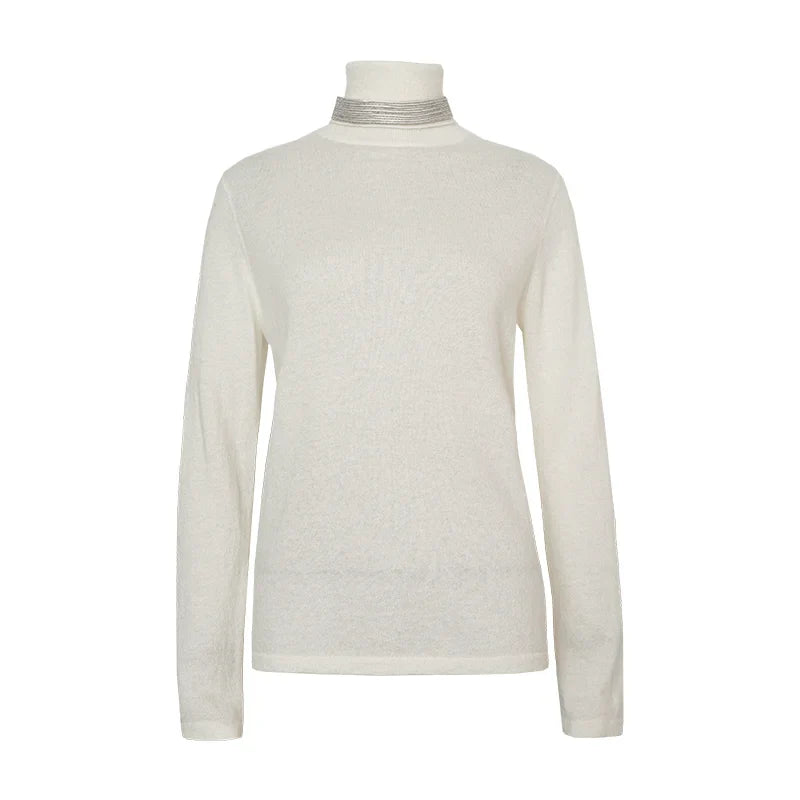 Long Turtleneck Knitwear Tops