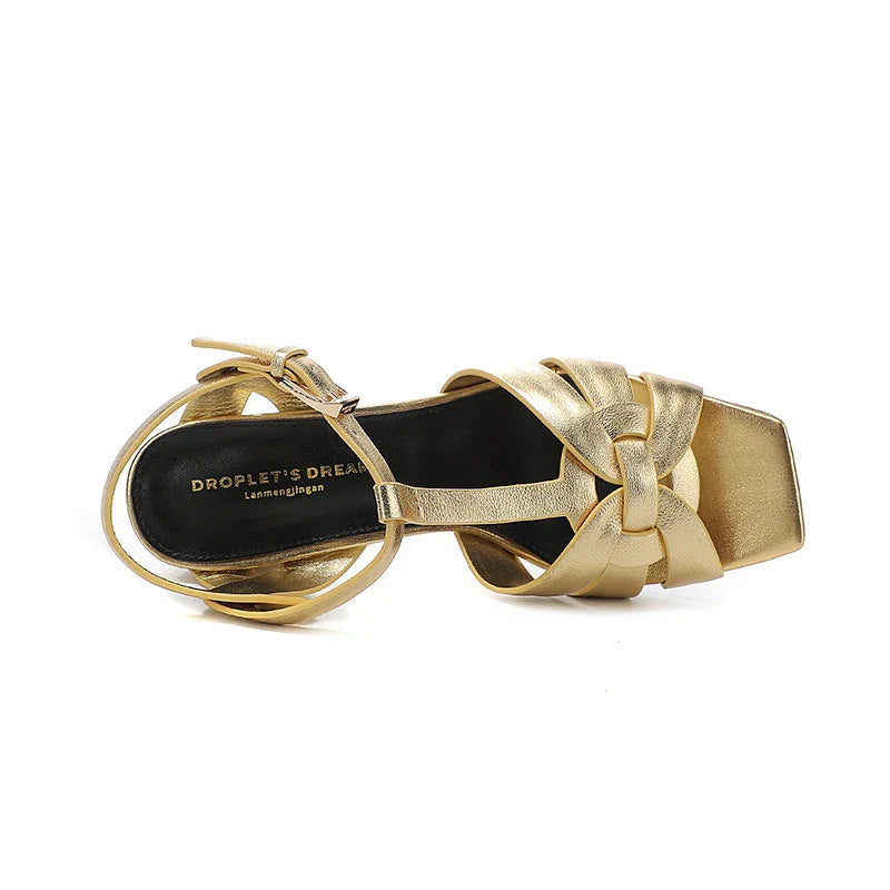 Stylish Square Toe Thick Heels