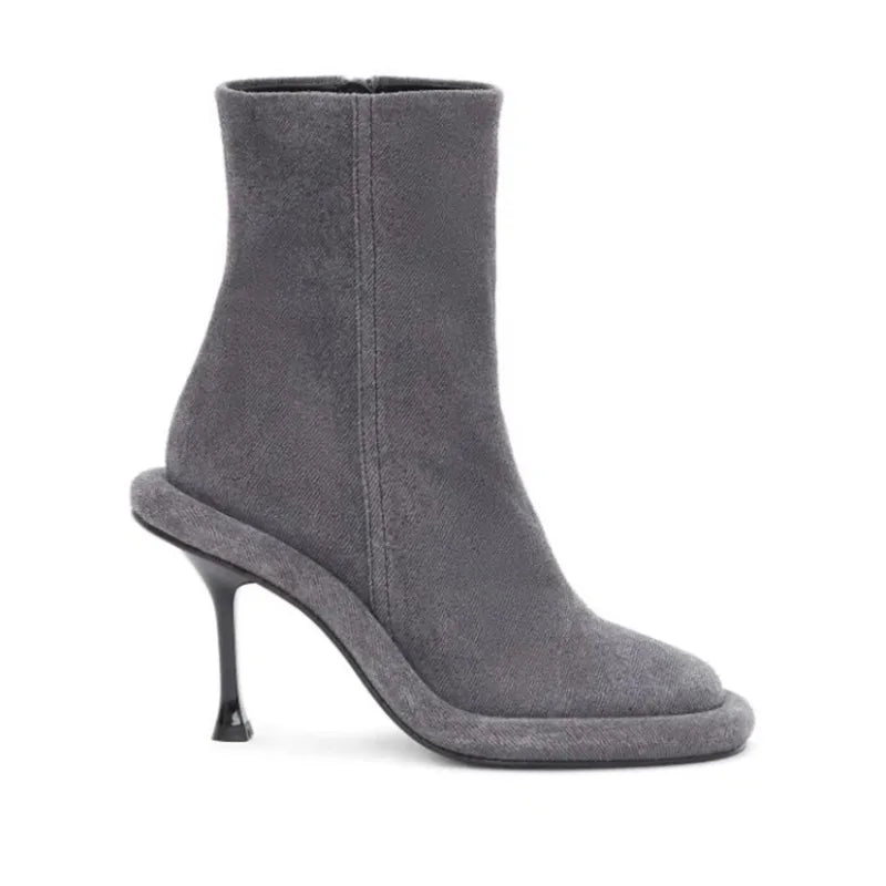 Denim Elegance Short Boots