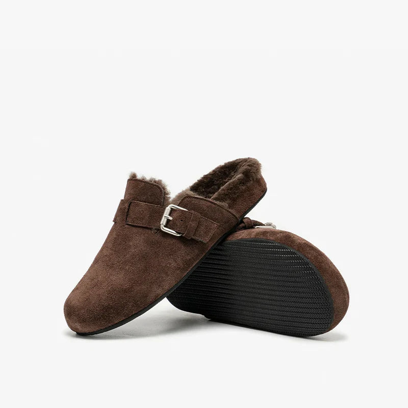 Round Toe Casual Wool Slipper