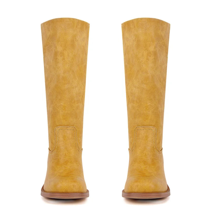 Fashion Pull-On Wide Calf Boots