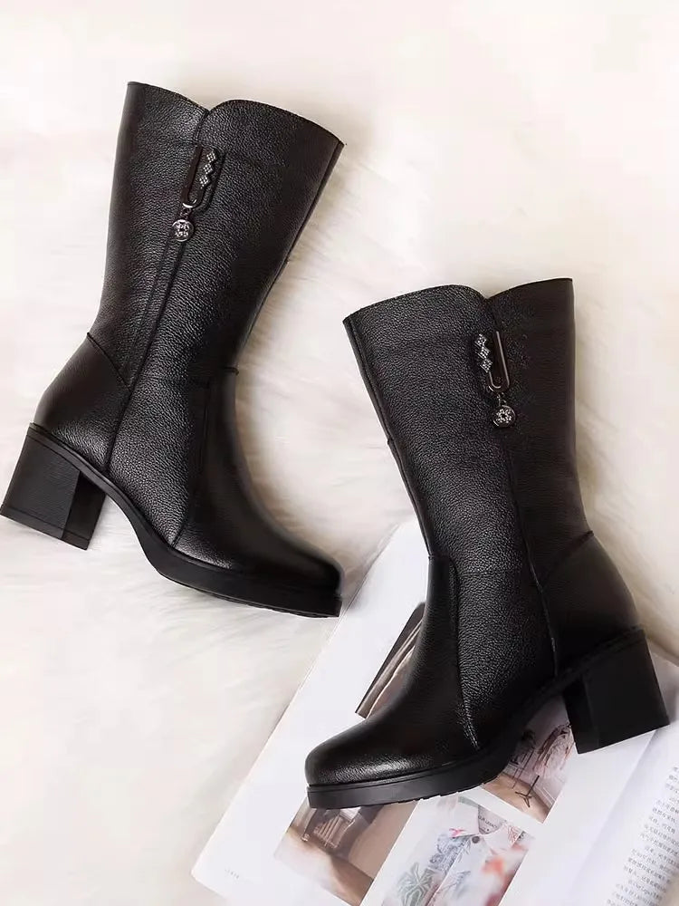 Non-Slip Mid Calf Boots