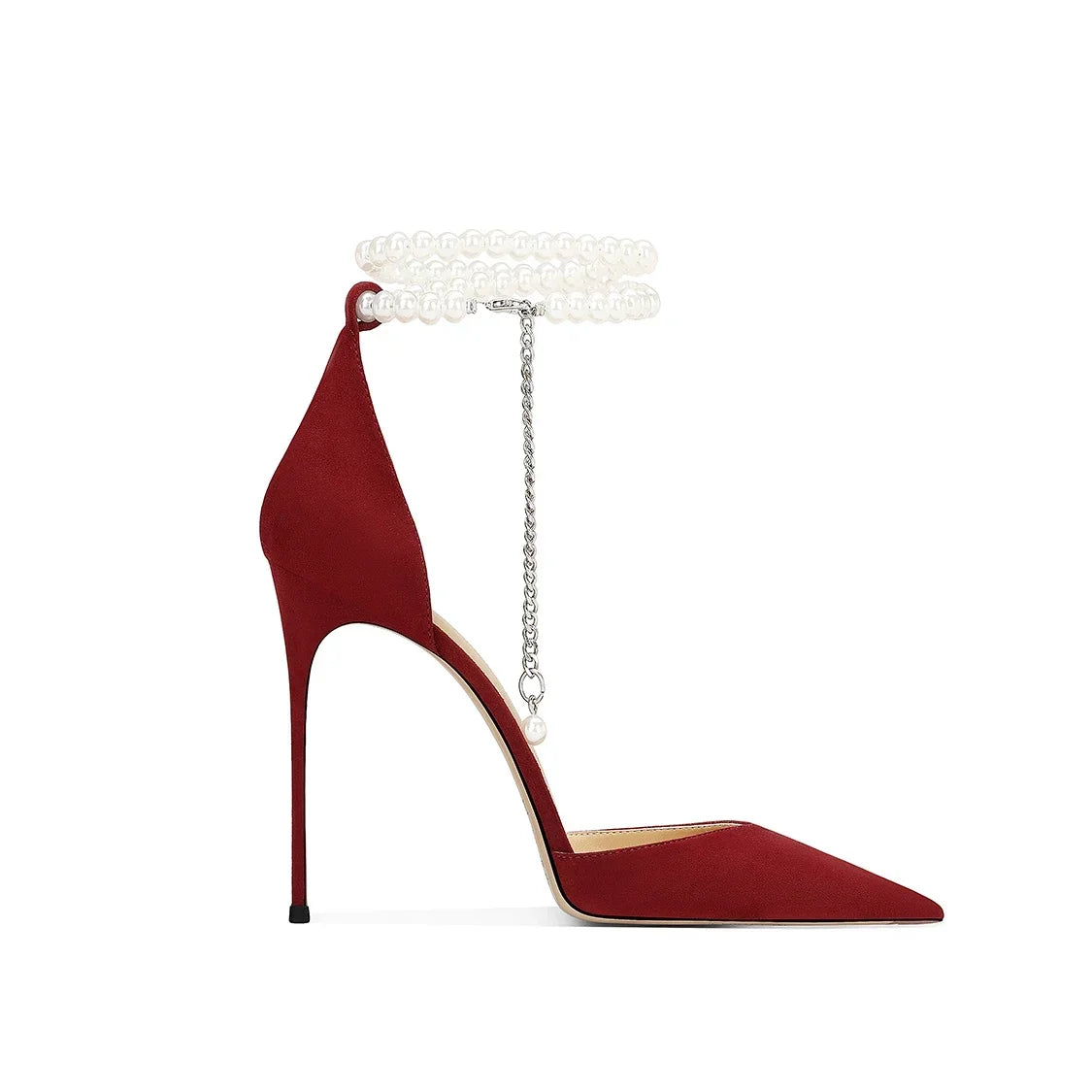 Stylish Pearl Straps High Heels