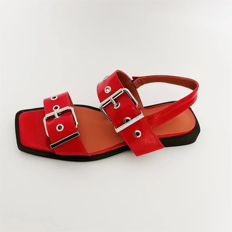 Square Toe Slingback Flats Shoes