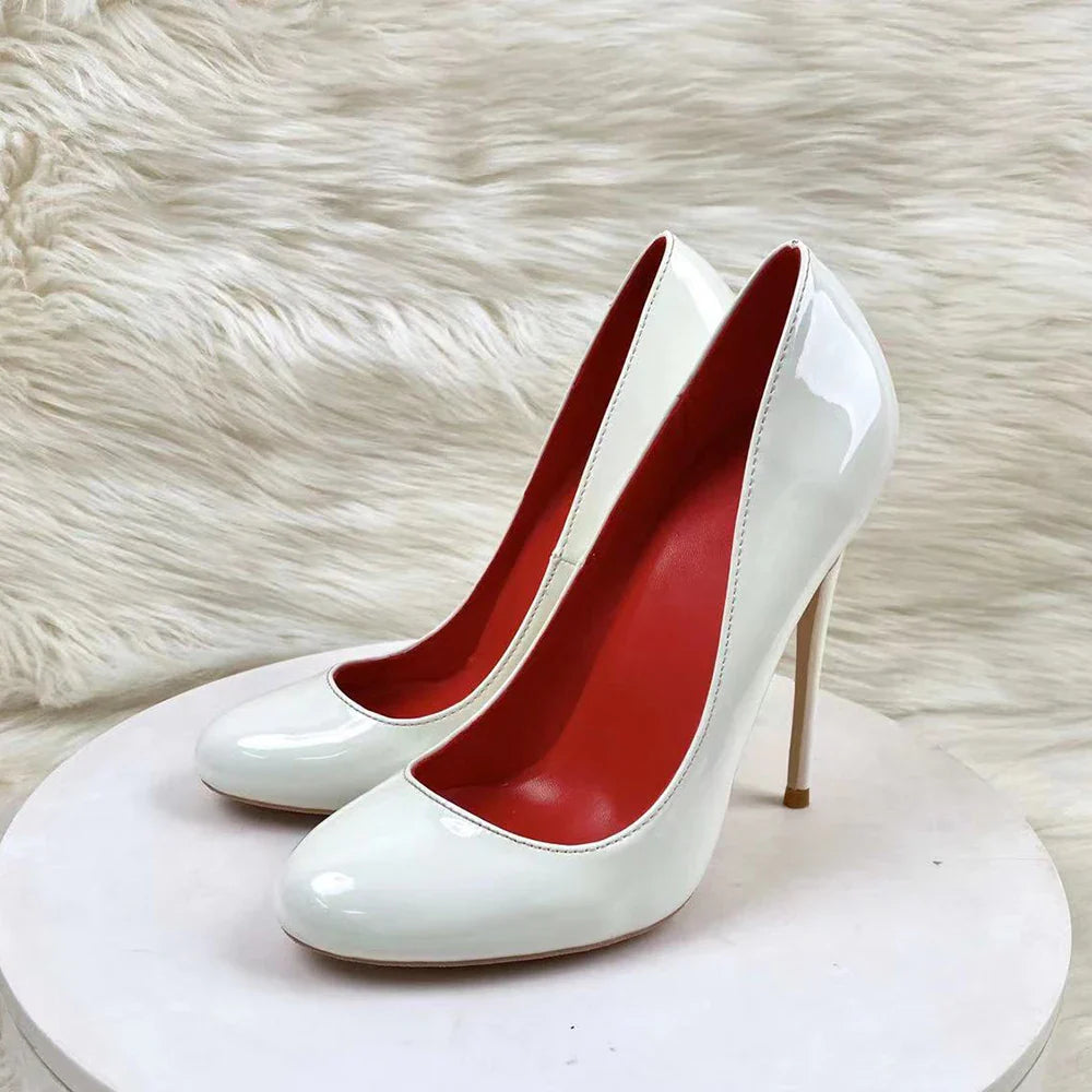 Round Toe Stiletto Pumps