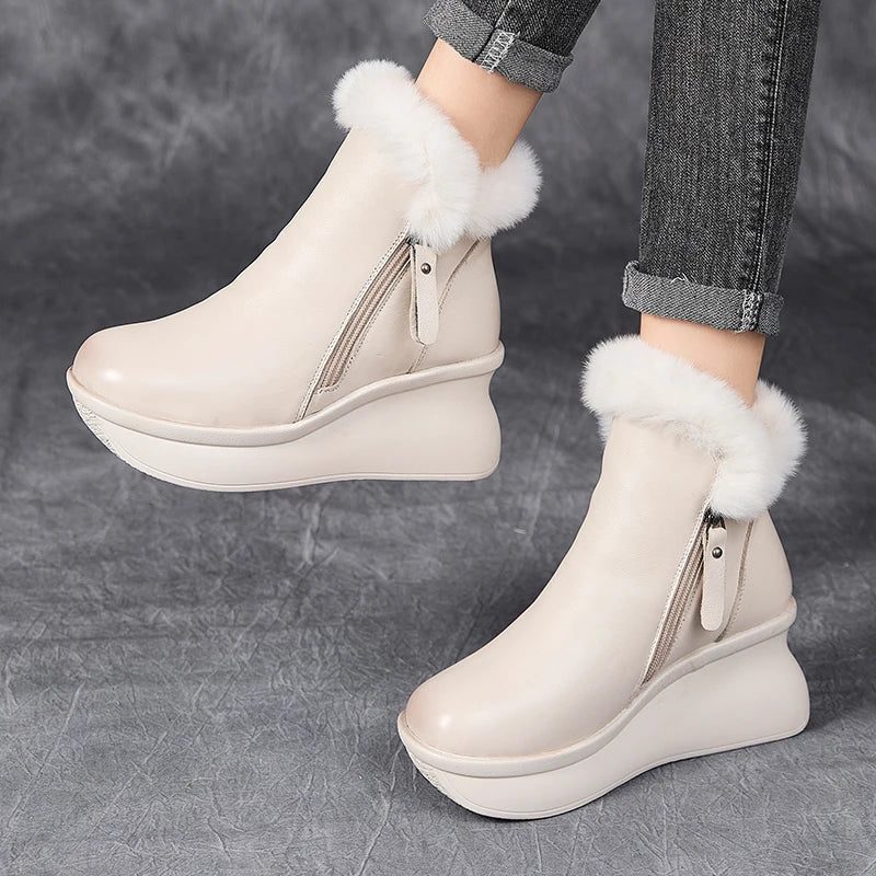 Double Zipper Platform Boots