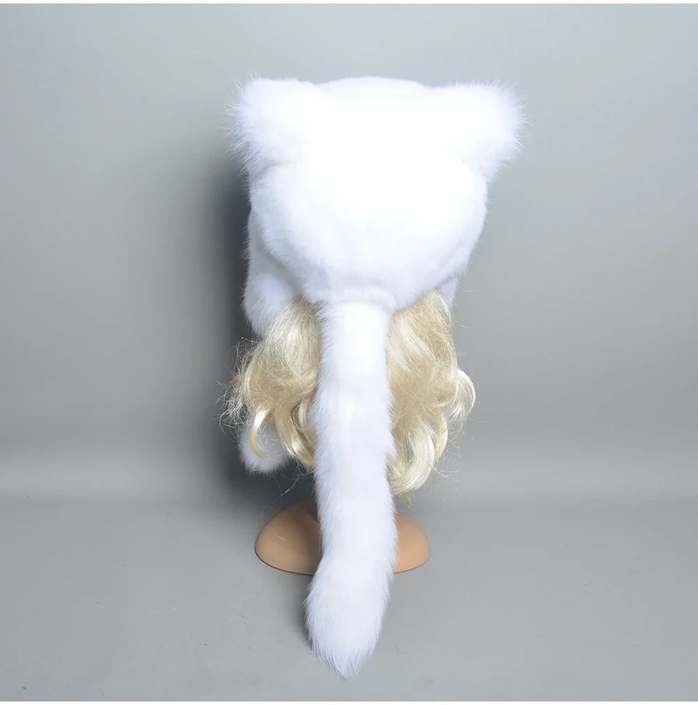 Luxury Hand-Knit Warm Fur Hat