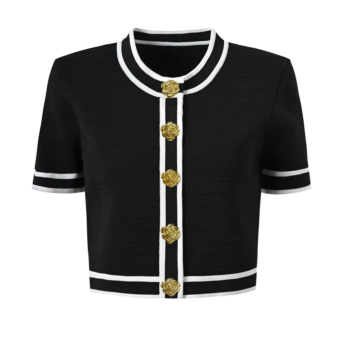 High-Quality Striped Knitted Cardigan