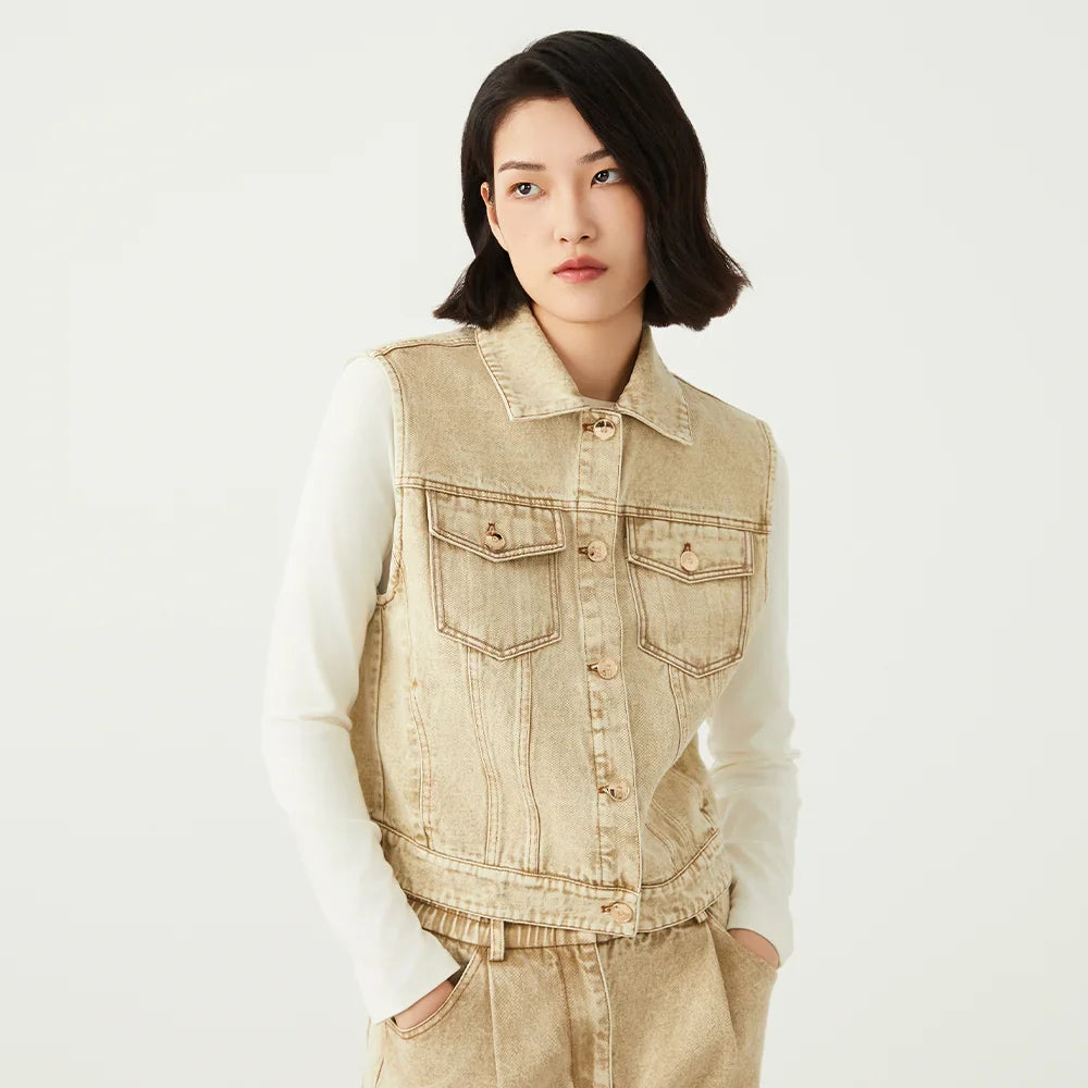 Snatched Me Denim Vest