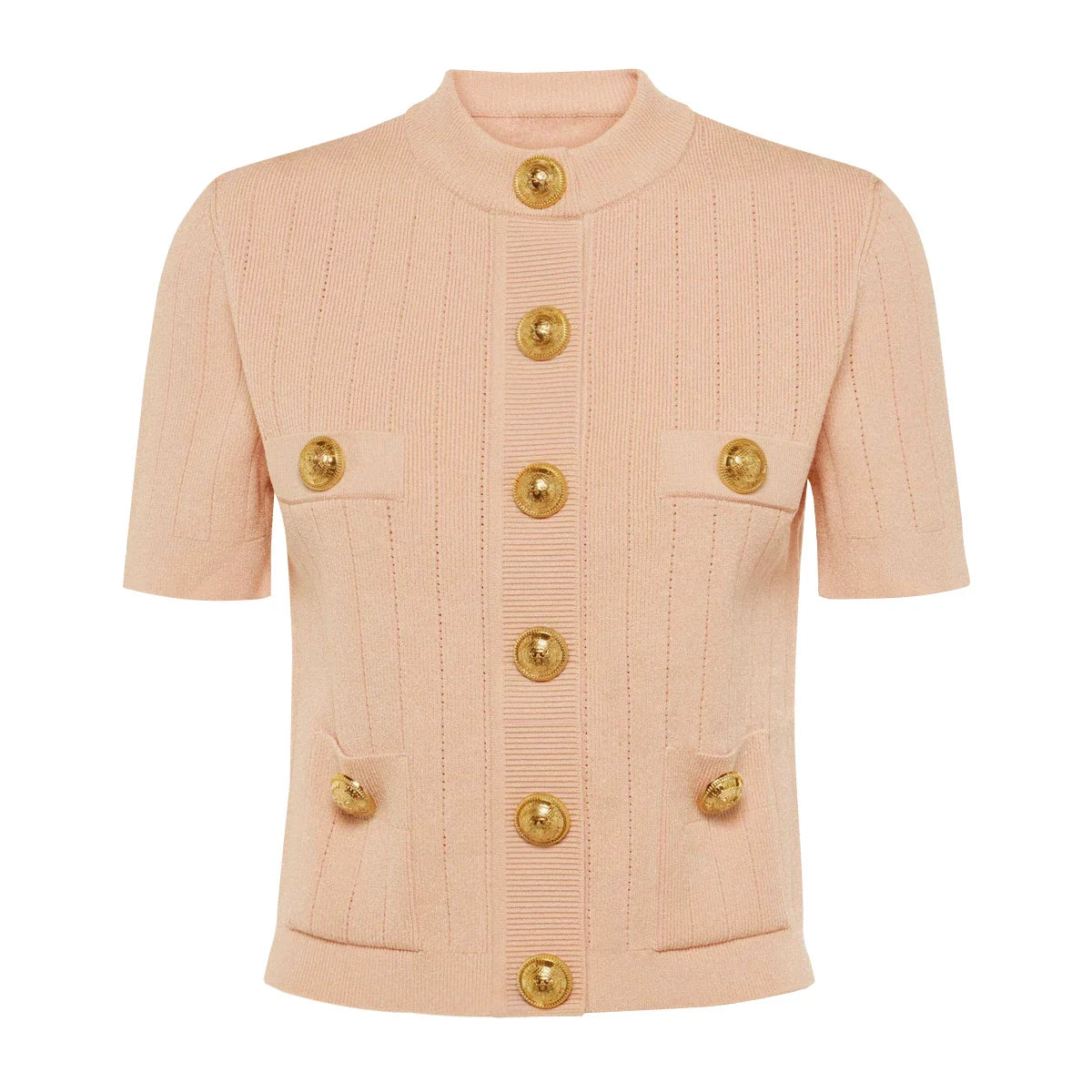 Stylish O-Neck Elastic Knit Cardigan