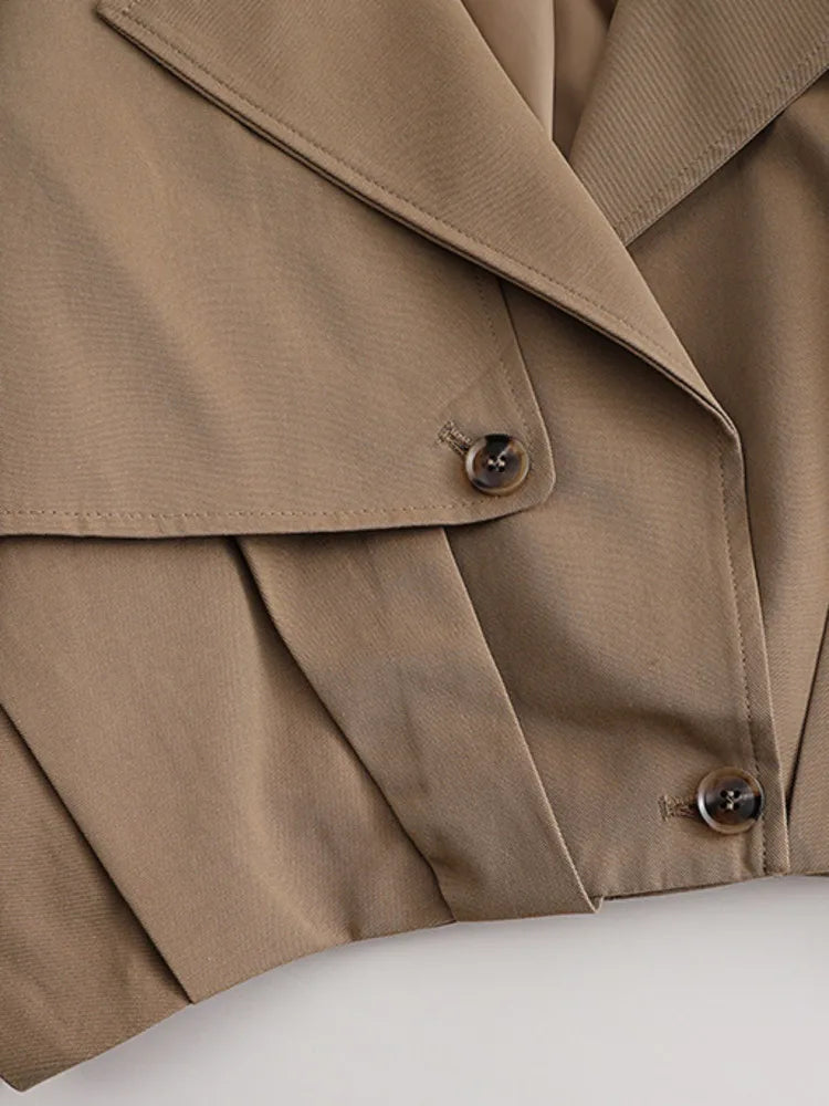 Stylish Cropped Short Trench Coat
