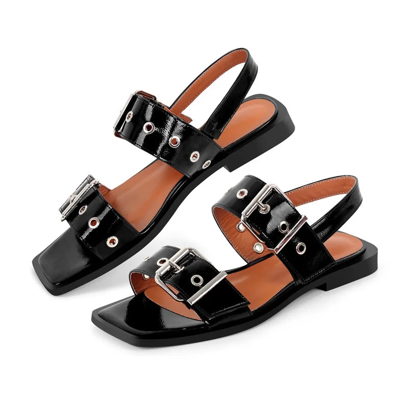 Square Toe Slingback Flats Shoes