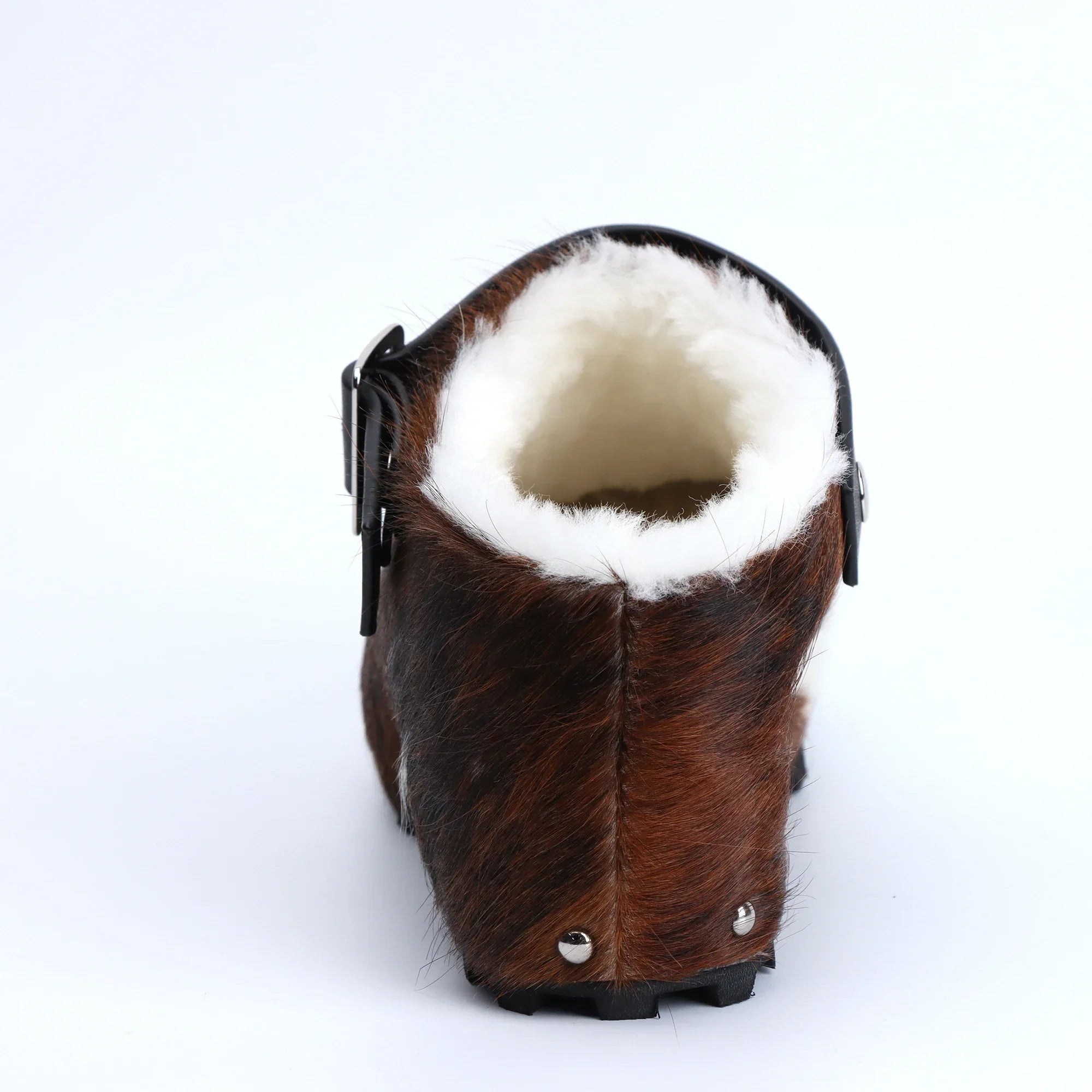 Designer Calf Hair Women's Slip-On Sandals