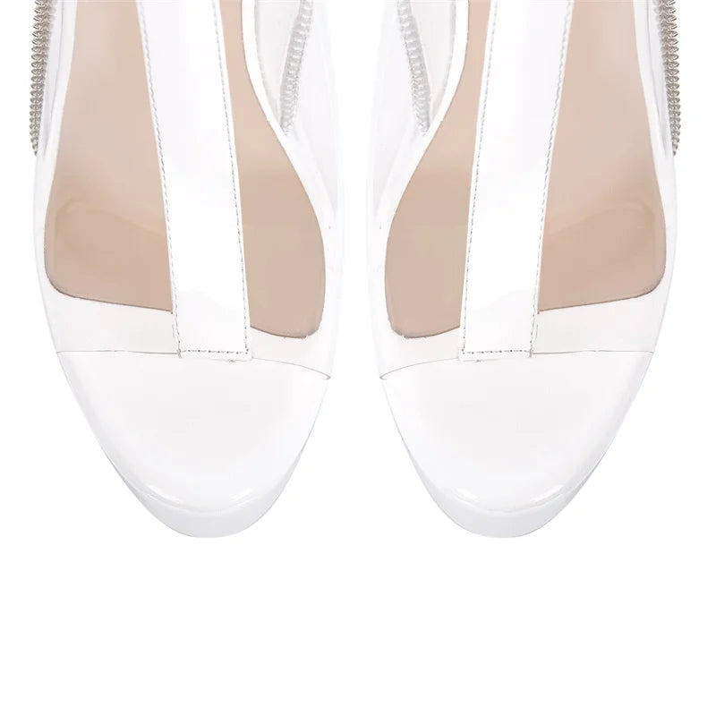 Transparent Peep Toe Sandals