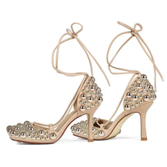 Charming Cross-Strap High Heel Sandals