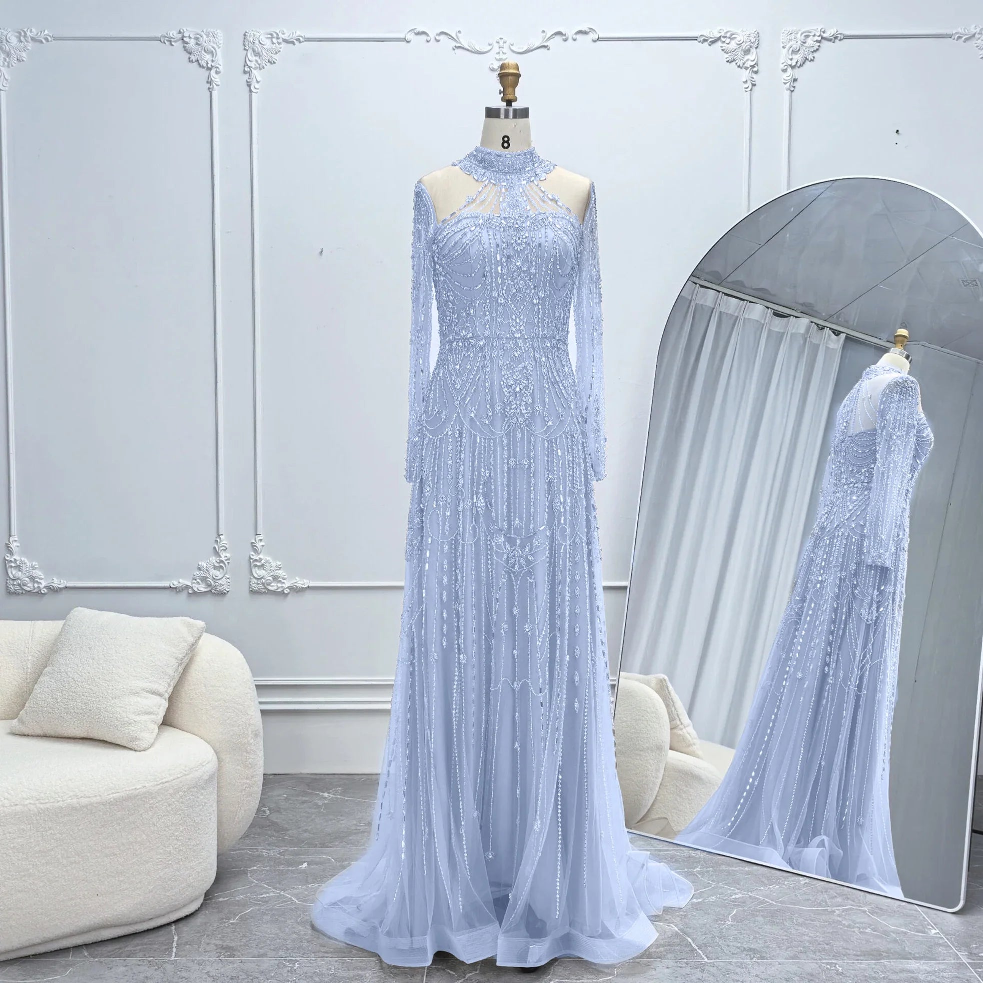 Elegant Arabic Chic Evening Dress